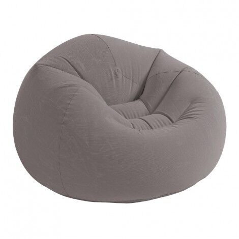 Poltrona/Puff Insuflável 114x114x71cm Cinza - 68579NP - INTEX