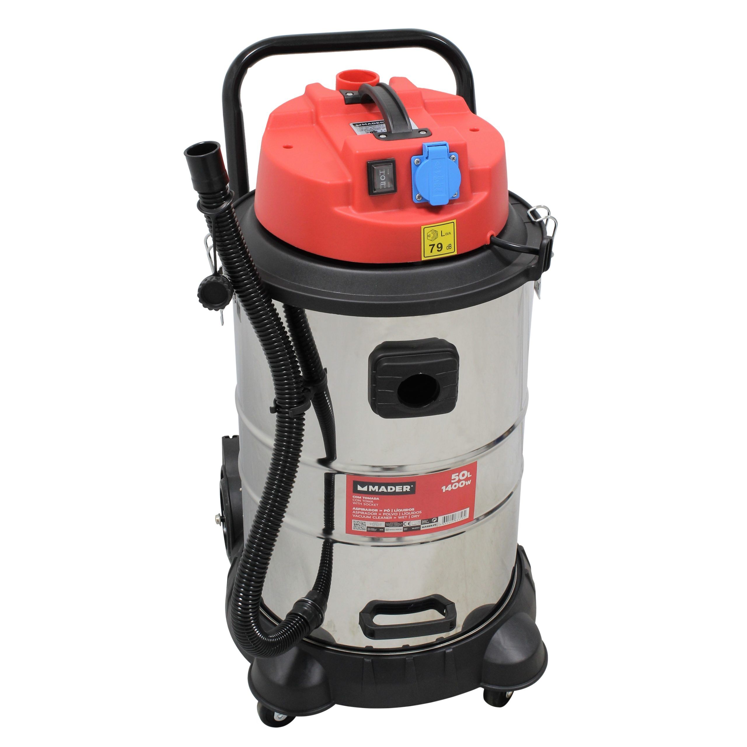 Aspirador Pó / Líquidos, 50L, 1400W - Mader