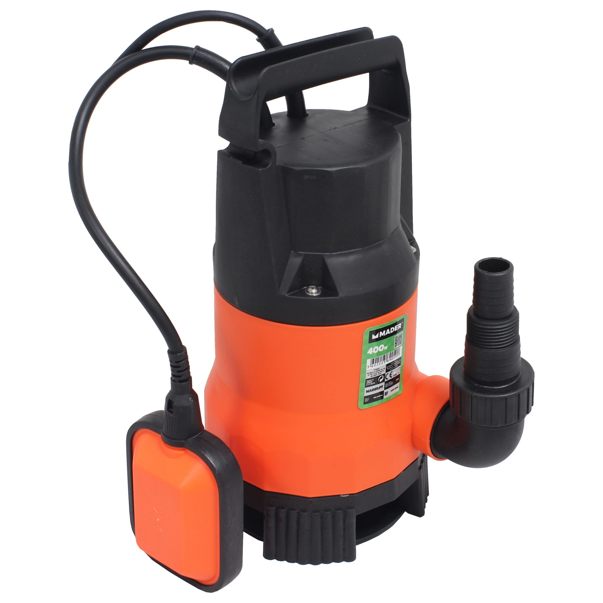 Bomba Submersível, Águas Sujas, 400W, 8000 L/h - Mader